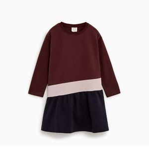 Zara Sweatshirt Dress Colorblock